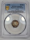 1796 Draped Bust Half Dime H10c  likerty  Rainbow Toned Pcgs Ag Det Wow  j664