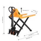 Apollolift Industrial Manual Scissor Pallet Jack 45 x21  High Lift Truck 2200lbs