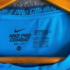 Nike Pro Combat Shirt Mens Xl Light Blue Compression Gym Short Sleeve Stretch