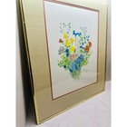 Vtg Signed Framed Floral Print Large Wall Art 18x22