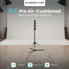 Flashpoint Pro Air-cushioned Heavy-duty Light Stand  chrome  9 5  