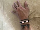 Wampum Glass Bracelet Native Made Mountain Man Rendezvous Cherokee Regalia