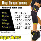Copper Knee Support Compression Sleeve Brace Sport Joint Pain Relief Arthritis