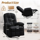 Korser Manual Swivel Rocker Recliner Chair Small Recliner Sofa For Small Spaces