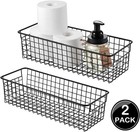 Sheechung Farmhouse Decor Metal Wire Storage Organizer Bin Basket 2 Pack  -