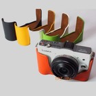 For Panasonic Gf2 Handmade Genuine Real Leather Half Camera Case Bag Cover