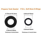 15pcs Propane Tank Gaskets   15pcs O-rings For Soft Nose Pol Fitting Valve