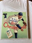 Chesterfield Advertising Sign  at All The Games  Dodgers Baseball Player
