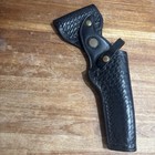 Hunter Holster Black Basket Weave Leather Rt Hand Pistol Revolver