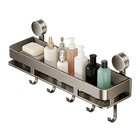 Suction Cup Shower Shelves wall-mounted Shower Organizer shower Caddy W 5 Hooks