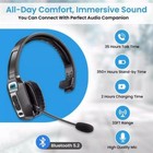 New Trucker Headset Wireless Bluetooth 5 2 Ai Noise Cancelling Mic For Phones Pc