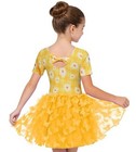 Dance Leotard For Girls Ballet Leotards With Skirt Toddler 4t Yellow Flower