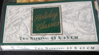 Set Of 8 Vintage Town   Country Poinsettia Harvest Christmas Holiday Napkins