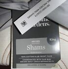 Set Of 2 Cotton Pillow Shams  king Size  Brand New Unopened