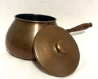 Vintage Tagus Copper Pot Brass Wood Handle Portugal