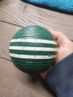 Vintage Forster Green 3-stripe Ribbed 3 5    Croquet Ball Replacement