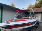 Advancer Boat Wakeboard Tower   Flat Tower Bimini Top Red Canopy   1 Bimini Rack