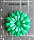 Large Size Vintage Turquoise Blue Enamel Flower Pin Layered Petal Fashion Brooch