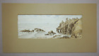 Antique English Watercolour Cornwall Coast By J g Mclennan