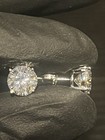 8mm 925  Sterling Silver Vvs1 Moissanite Stud Earrings Round Cut Men Women
