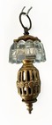 Vintage Brass Glass Lantern  Candle Holder  Lamp  Hanging Pendant Decorations