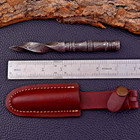 Custom Made Hand Forged Damascus Steel Kris Blade Tri Edged Dagger Knife