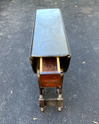 Antique English Solid Wood Drop-leaf Gate-leg Table With Drawer Vintage - Rare  
