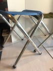 Vintage Lot Of 3 Aluminum Folding Camping Chairs Stools Lightweight