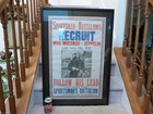 Vintage Wwi British Recruiting Poster Sportsman Battalion s Wrecked Zeppelin 