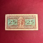  1  Beautiful Vintage U s  Military Payment Certificate Series 521 25 Cents Mpc