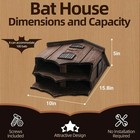 Bat House For Outdoors     Large Double Chamber Wooden Bat Box  Weather-resistant