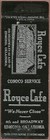 Route 66 Early   Royce Cafe   Matchcover Edmond  Ok Oklahoma Conoco Gas Station
