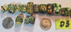      Rare      15 Vintage African Trade Beads Venetian Italian Millefiori Green