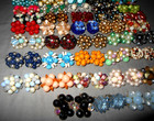 Great Lot  40  Pair  Vintage  Bead Cluster Earrings  Most Clip  Many Colors