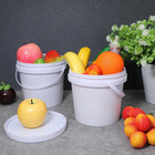 1 2 Gallon Small Plastic Buckets With Lids   Handles  8 Pack 2 Quart Leak-proof