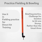 Bratla Target Training Stump Wicket Metal Spring Loaded Orange Standard Full Siz