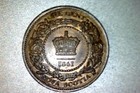 1861 Nova Scotia  Canada Large Cent    Au   Large Bud      cl009