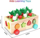 Montessori Wooden Farm Toy Set For Toddlers - Educational Stem Toys For 1-3 Yrs