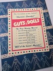 Vintage Guys And Dolls Musical Program Playbill Allan Jones Pamela Britton