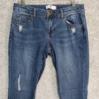 Cabi Jeans Womens 6 Denim Skinny Medium Wash Ripped Distressed City Casual Pants