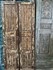 Vintage Chevron Carved Door Brass Stud Wood Sliding Barn Door Farmhouse Door 80