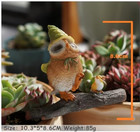 Owl With Bird Miniature Fairy Garden Statue Resin Small Figurine Decor Gift