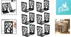 Set Of 12  Metal Bookends - Tree Design  Durable   Elegant Black Finish