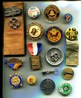 Over 100 Old Pins Medals Buttons 1917-now Political Labor Ethnic Companies Misc