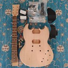 Sg Style Diy Guitar Kit Mahogany Body   Neck Weld-free Wiring Fast Ship