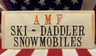 Vintage 1970s Amf Ski Daddler Snowmobiles Large Store Sign 12 x29  Dealer  2of2