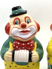 Vintage  7 5  Clown  Piggy  coin Banks Stoppers Included Plastic Excellent Euc