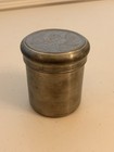 Vtg Aksel Holmsen Stamped Pewter Norway Lidded Canister Jar Embossed Viking