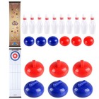 Curling And Bowling Table Game Indoor Shuffleboard Board Game Portable Party Toy