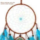 Dream Catchers With Tree Of Life And Teal Feather Indian Handmade Dreamcatchers